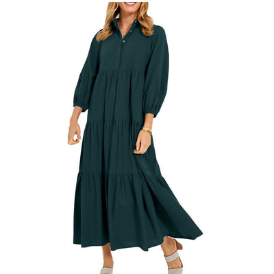Braelyn | Classic Lapel Long Dress