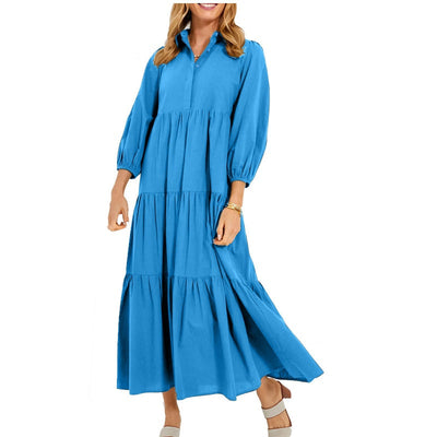 Braelyn | Classic Lapel Long Dress