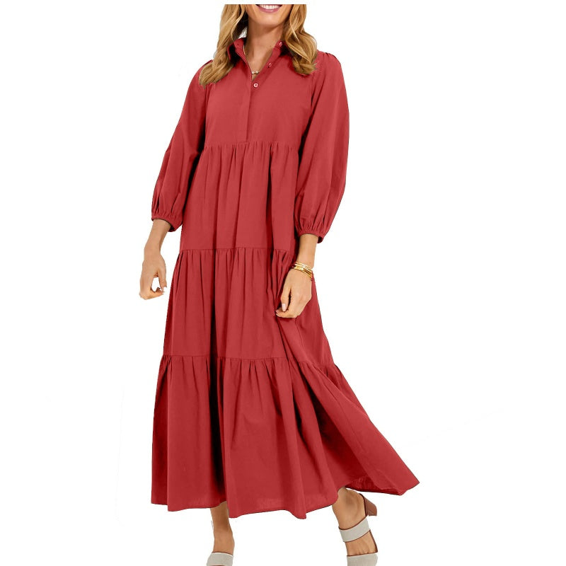 Braelyn | Classic Lapel Long Dress