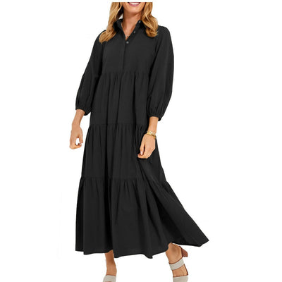 Braelyn | Classic Lapel Long Dress