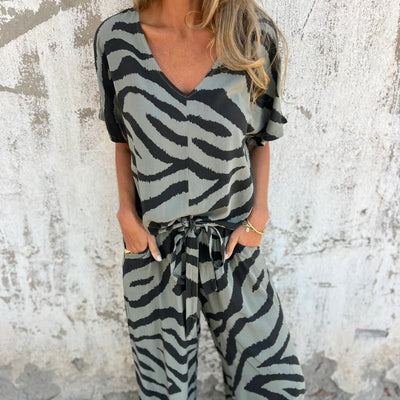 Ginnie | Zebra Print Lounge Set