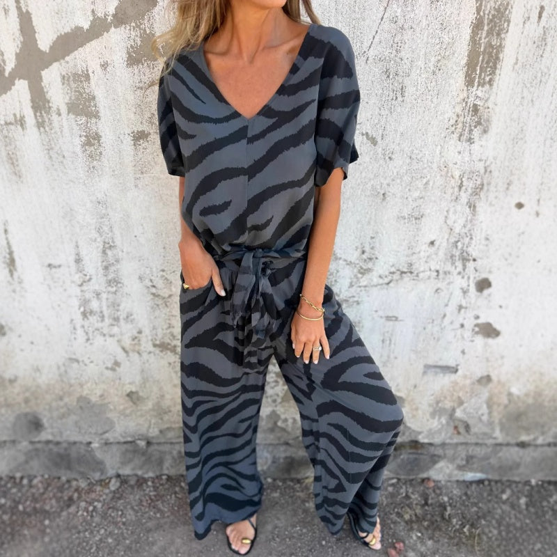 Ginnie | Zebra Print Lounge Set