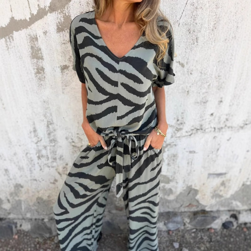 Ginnie | Zebra Print Lounge Set