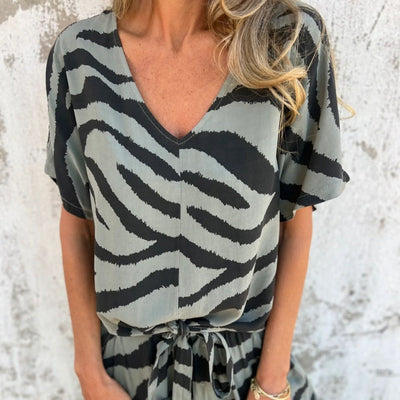 Ginnie | Zebra Print Lounge Set