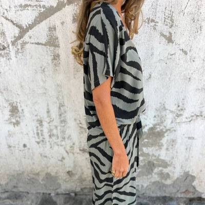 Ginnie | Zebra Print Lounge Set