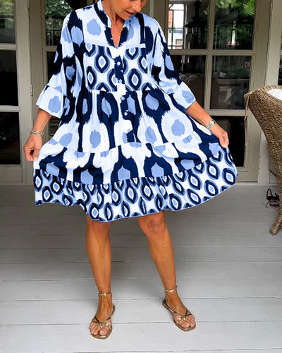 Shaina | Stylish Print Pleated Dress