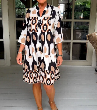Shaina | Stylish Print Pleated Dress