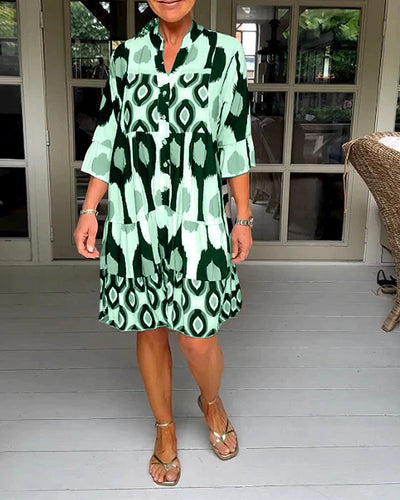 Shaina | Stylish Print Pleated Dress