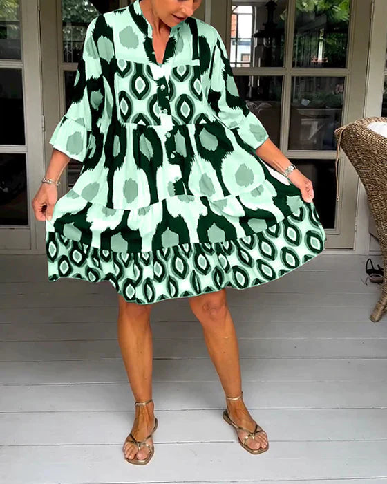Shaina | Stylish Print Pleated Dress