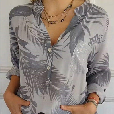 Willara | Stylish V-Neck Print Blouse