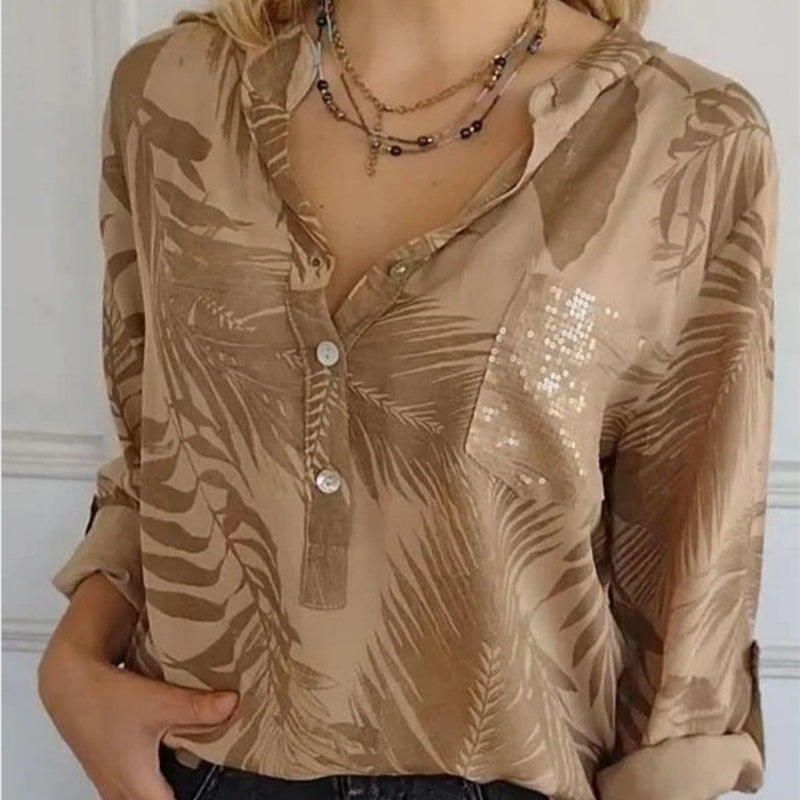 Willara | Stylish V-Neck Print Blouse