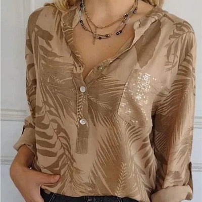 Willara | Stylish V-Neck Print Blouse