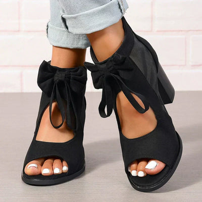 Rachele | Bow Charm Orthopedic Heels