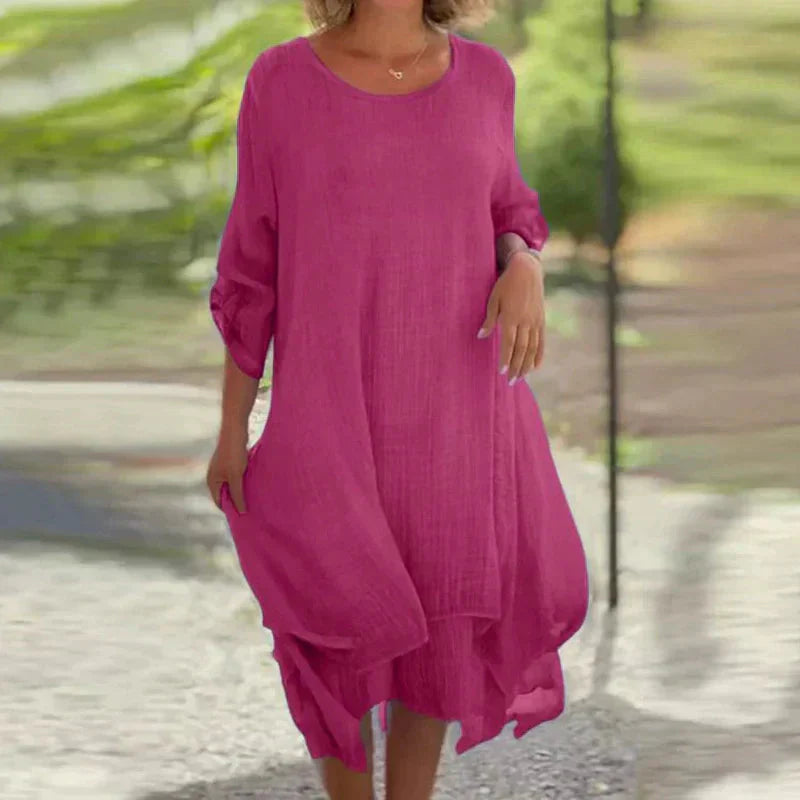 Lourdes | Classic Charm Ultimate Round-Neck Dress