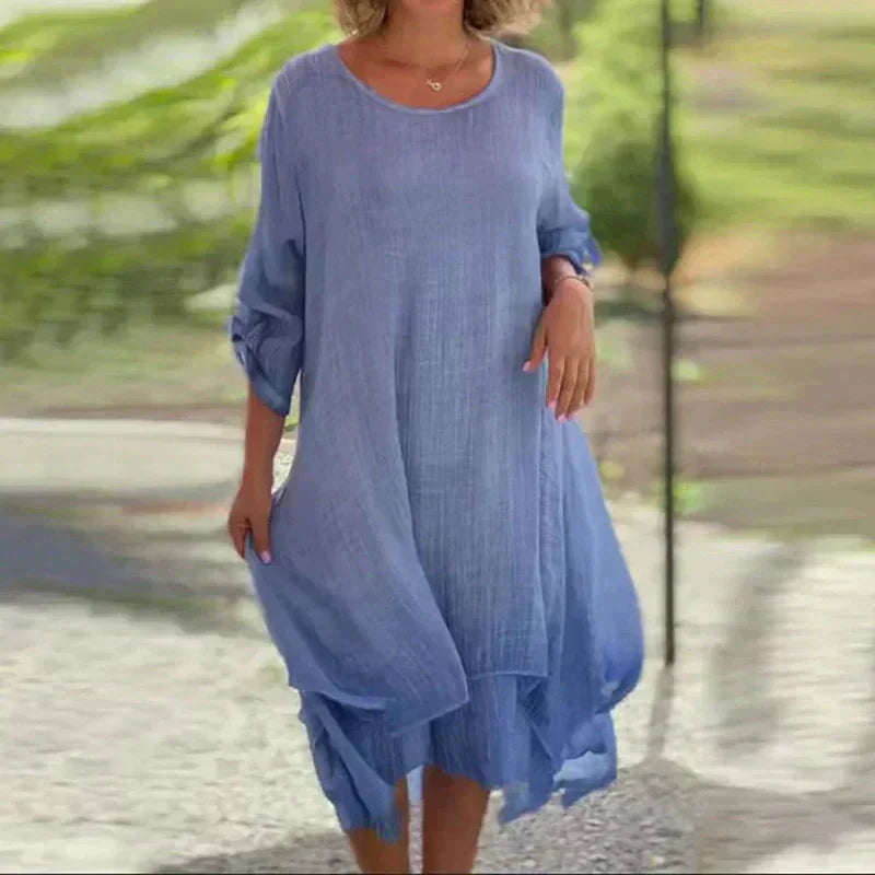 Lourdes | Classic Charm Ultimate Round-Neck Dress