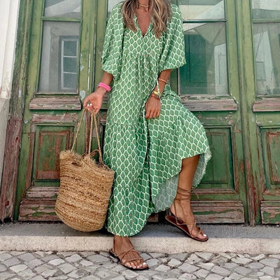 Shira | Effortless Boho V-Neck Dress