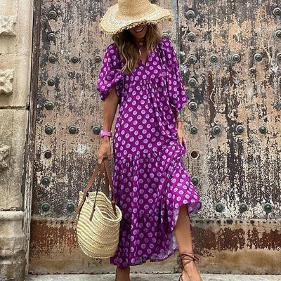 Shira | Effortless Boho V-Neck Dress