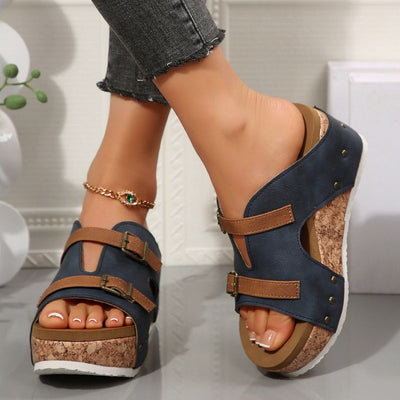 Myra | Chic Platform Wedges Sandals