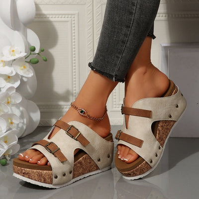 Myra | Chic Platform Wedges Sandals