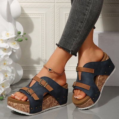 Myra | Chic Platform Wedges Sandals