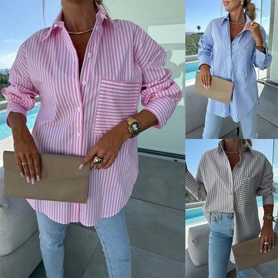 Lorraine | Casual Striped Button Shirt