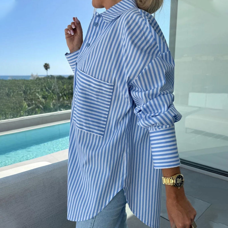 Lorraine | Casual Striped Button Shirt