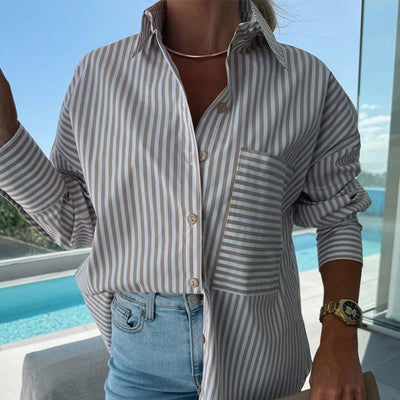 Lorraine | Casual Striped Button Shirt