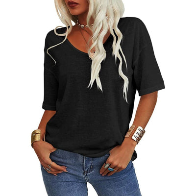 Everly | Simple Style V-Neck Shirt