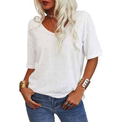 Everly | Simple Style V-Neck Shirt