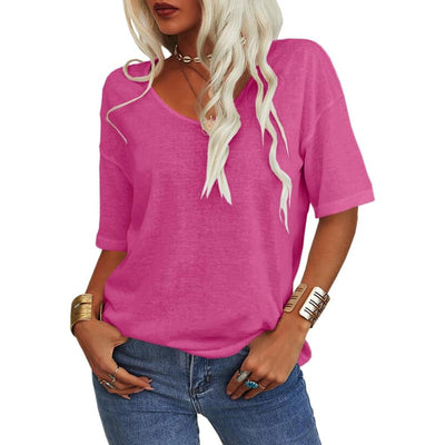 Everly | Simple Style V-Neck Shirt