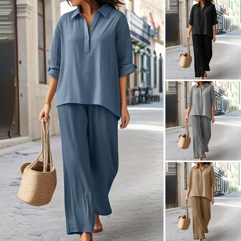 Patricia | Comfort Shirt and Wide-Leg Set
