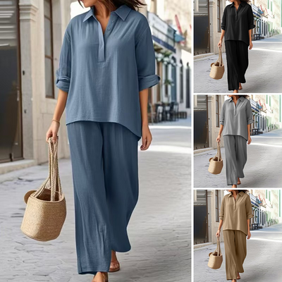 Patricia | Comfort Shirt and Wide-Leg Set
