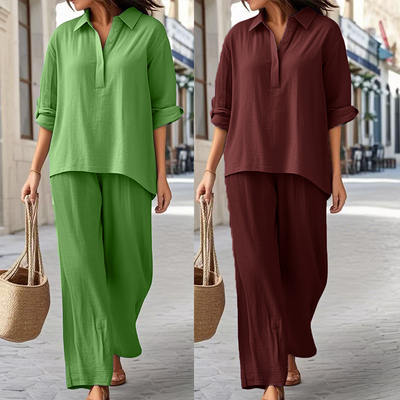 Patricia | Comfort Shirt and Wide-Leg Set