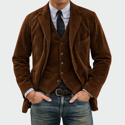 Tommy™ | 2-Piece Set: Blazer and Velvet Waistcoat