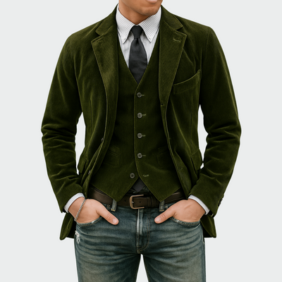 Tommy™ | 2-Piece Set: Blazer and Velvet Waistcoat